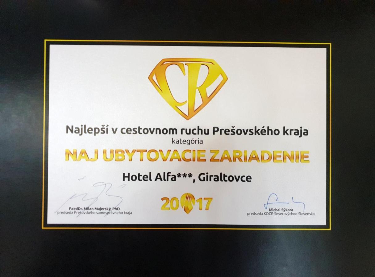 Hotel Alfa Giraltovce Extérieur photo